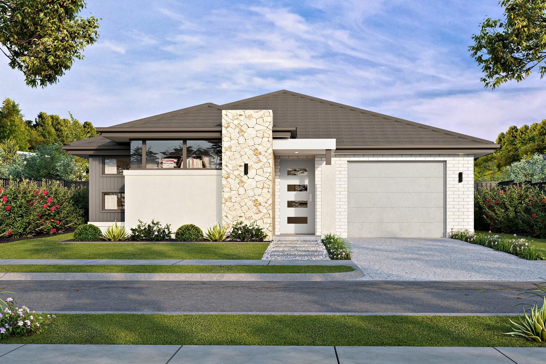 Genesis 21 Single Garage Contemporary facade