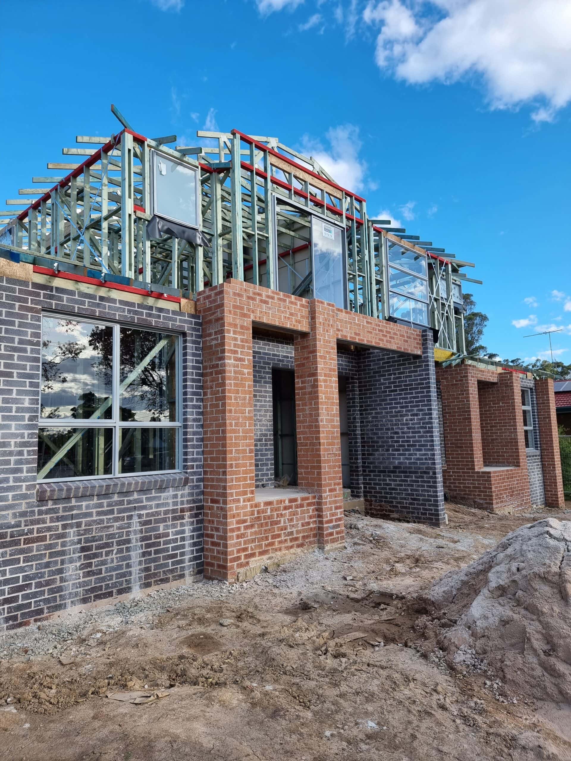 Duplex under construction by Michaelangelo Designer Homes