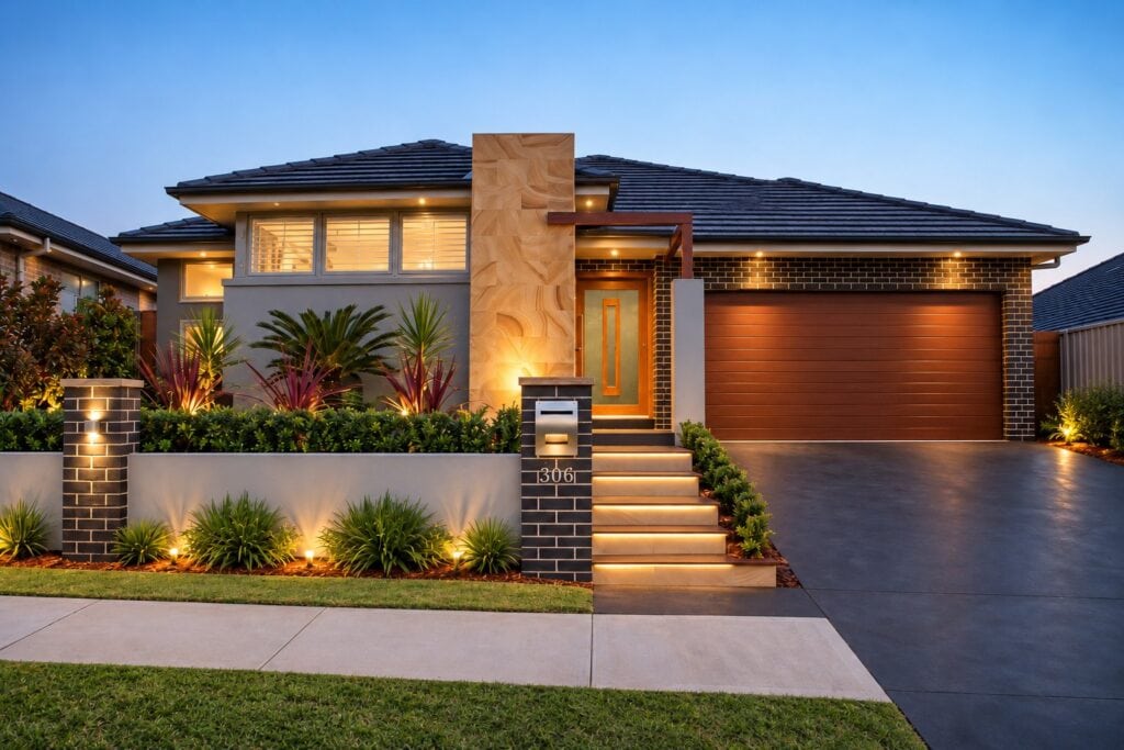 Single storey home on a sloping block in Claremont Meadows